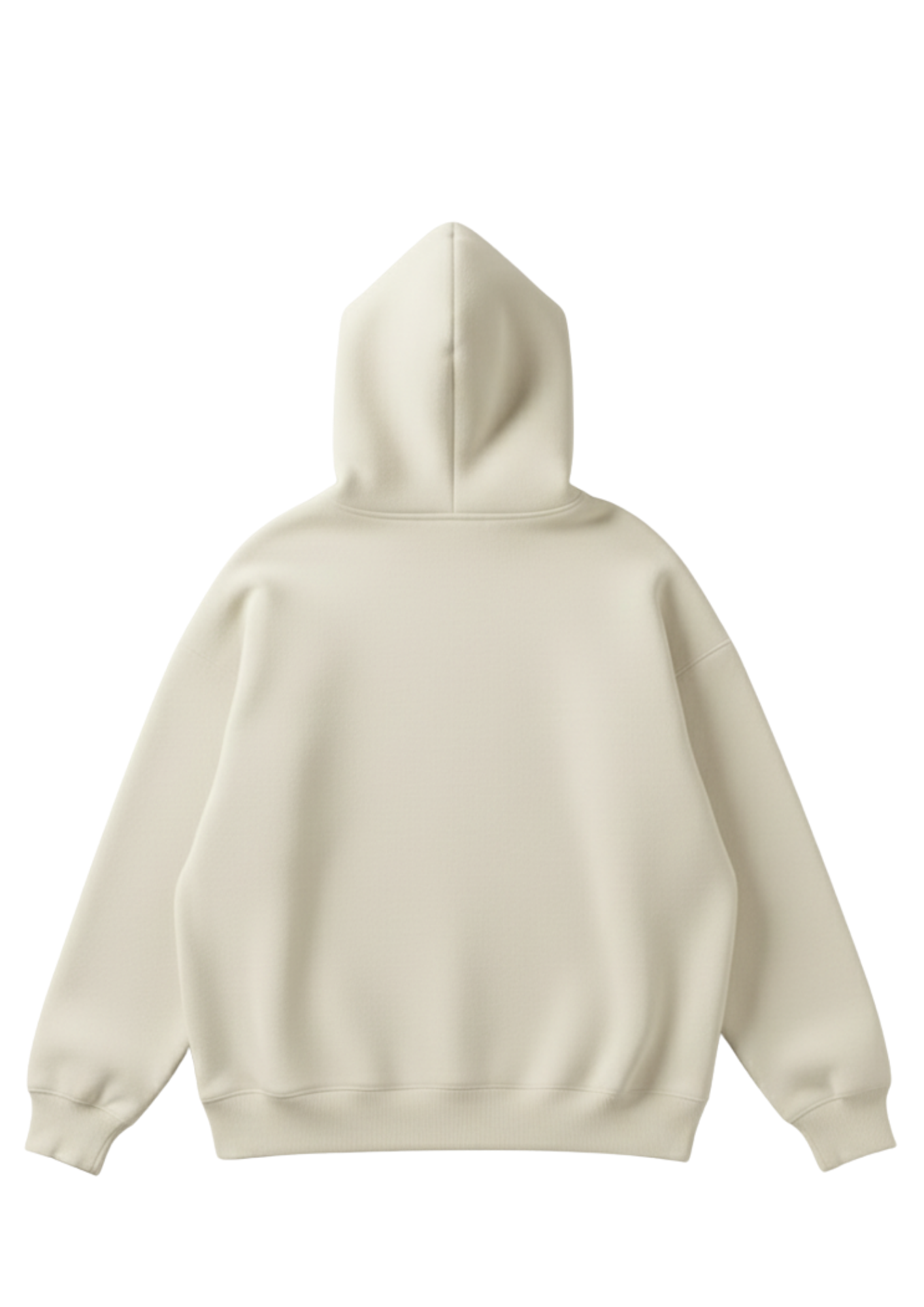 Üç iplik şardonlu kapüşonlu kutu kesim sweatshirt