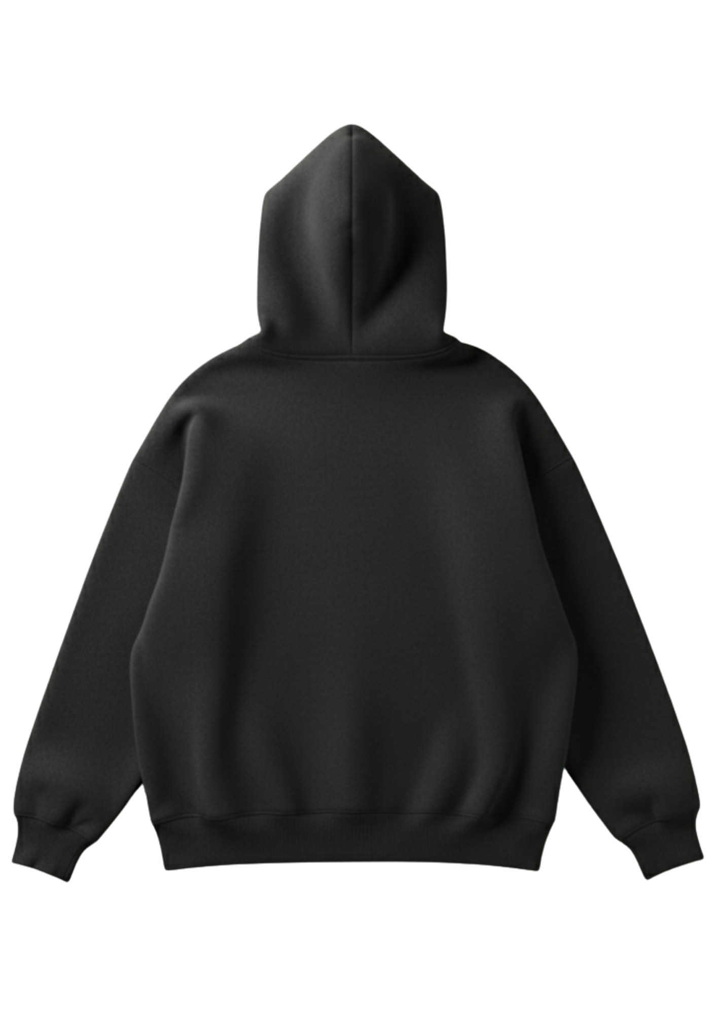 Üç iplik şardonlu kapüşonlu kutu kesim sweatshirt