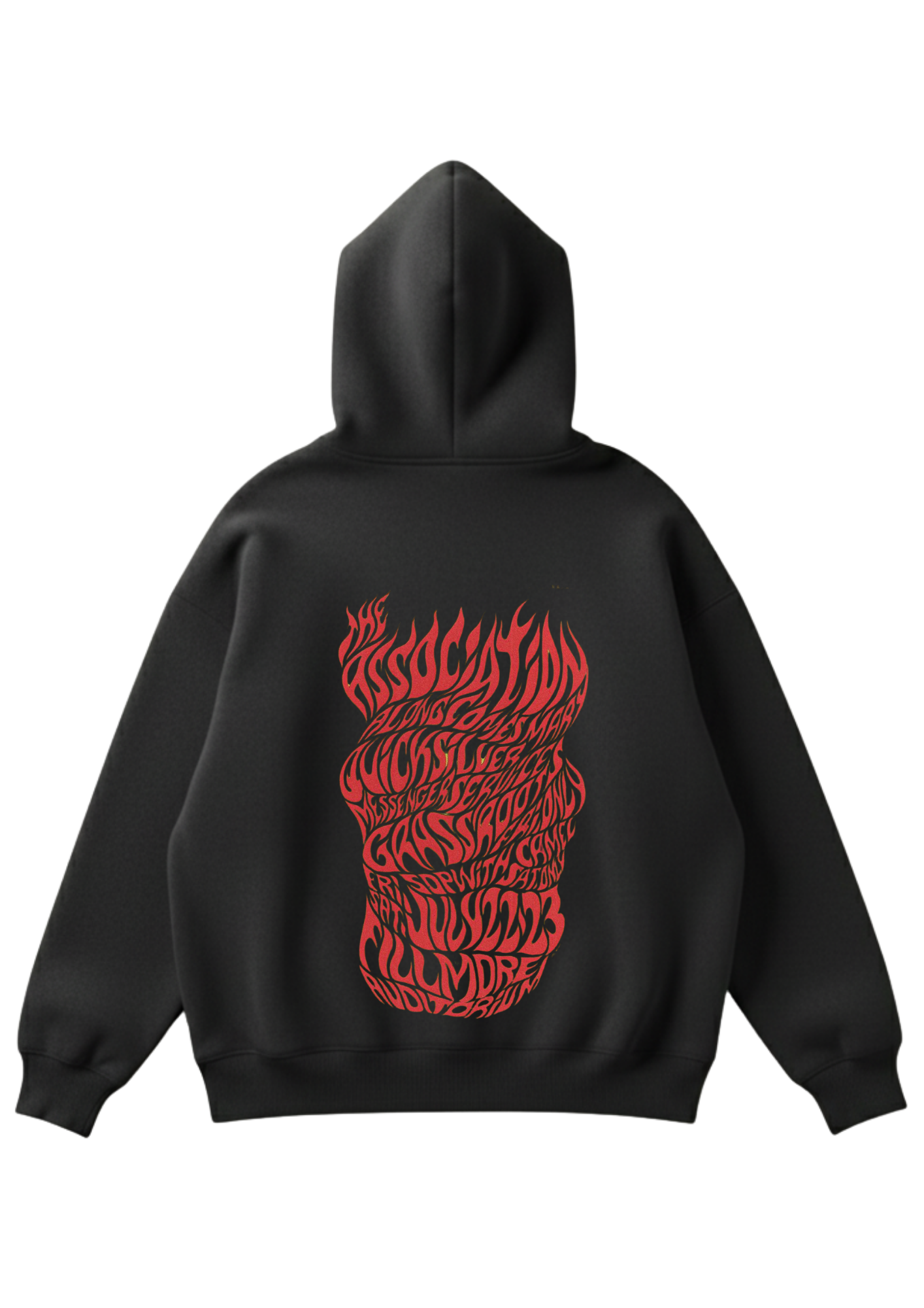 Üç iplik şardonlu kapüşonlu kutu kesim sweatshirt