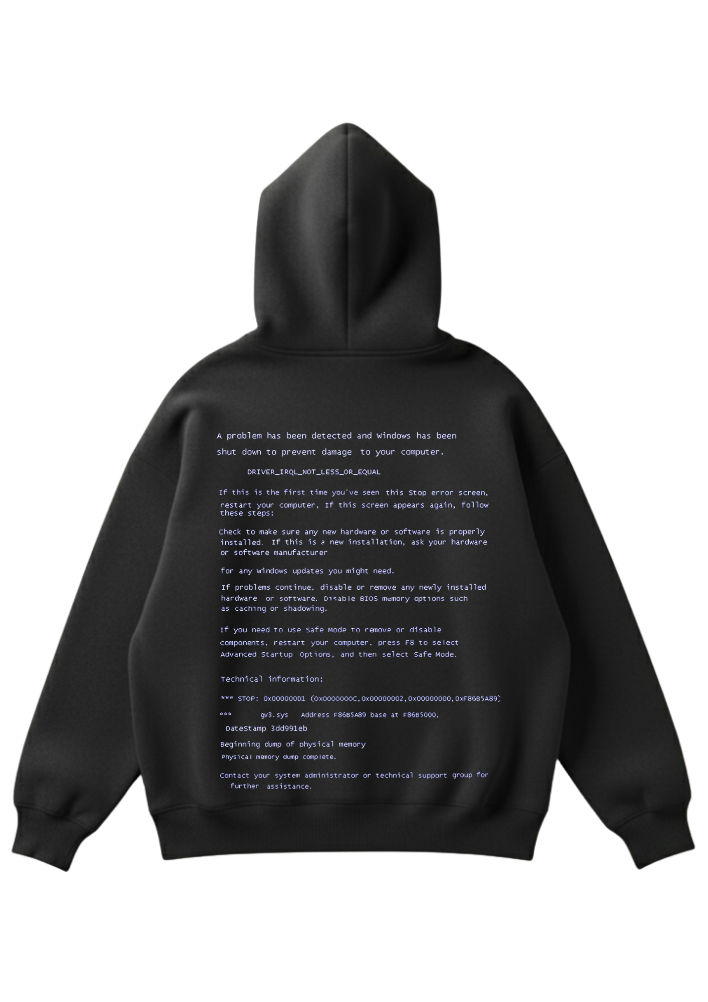 Üç iplik şardonlu kapüşonlu kutu kesim sweatshirt