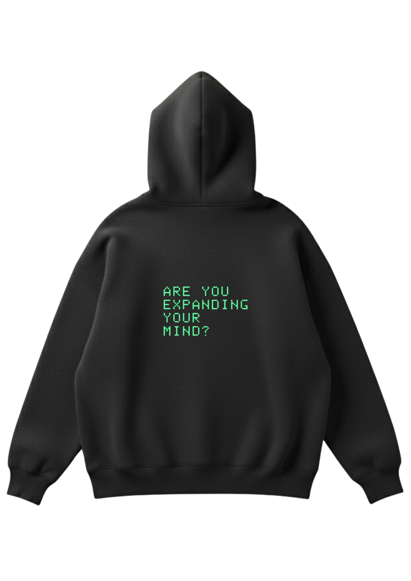 Üç iplik şardonlu kapüşonlu kutu kesim sweatshirt