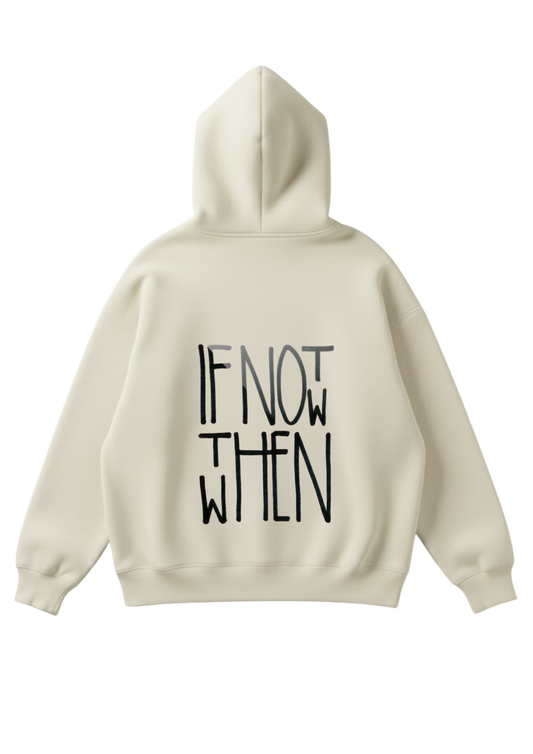 Üç iplik şardonlu kapüşonlu kutu kesim sweatshirt