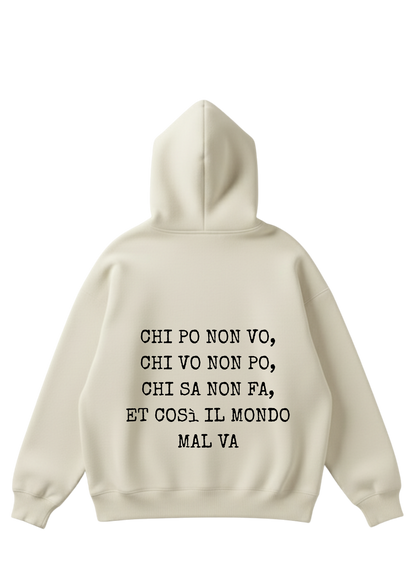 Üç iplik şardonlu kapüşonlu kutu kesim sweatshirt // anlamı açıklamada